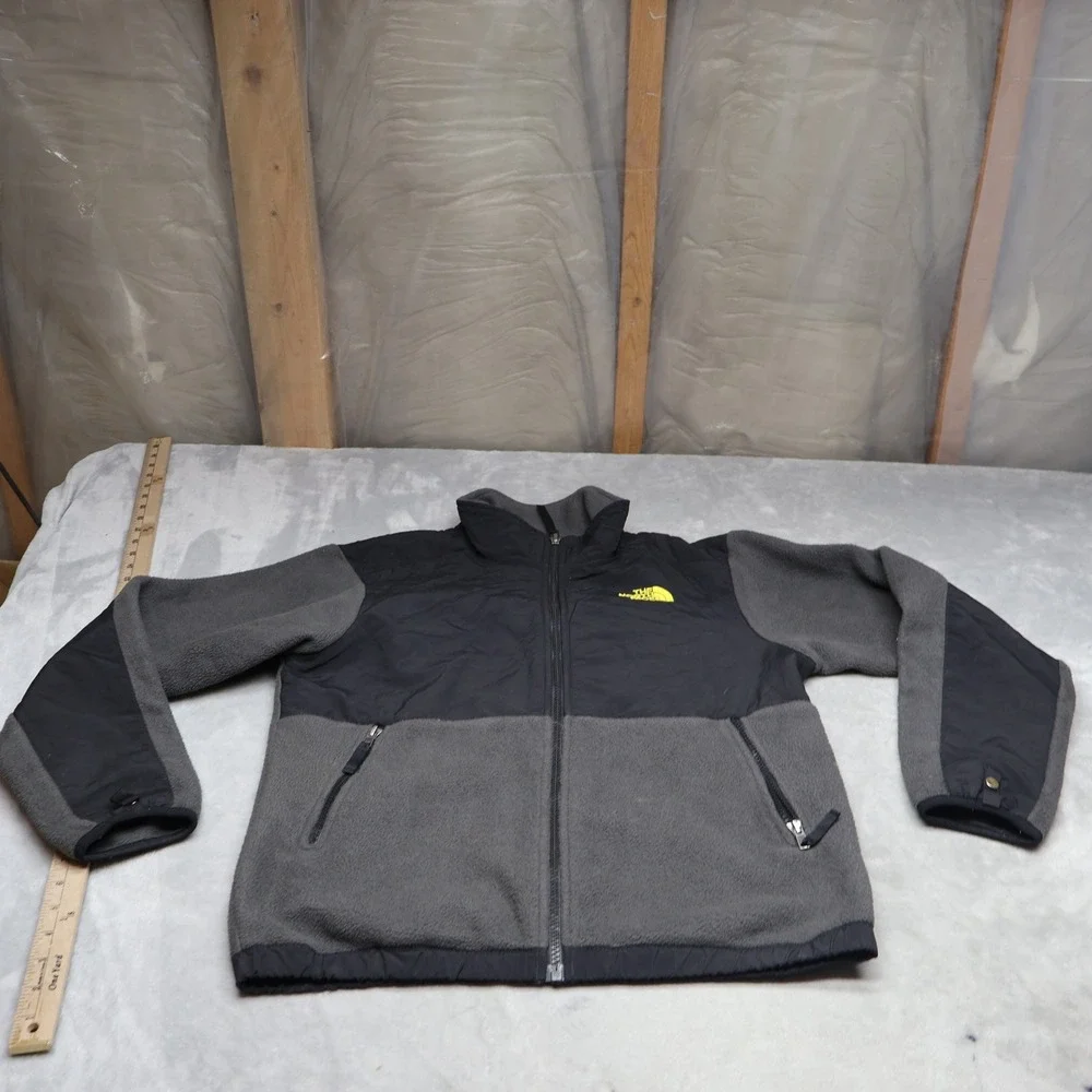 North Face Jacket Boys Large Black Denali Polartec Fleece Recycled Outdoor Fall‎